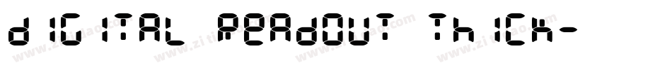 DIGital Readout Thick字体转换